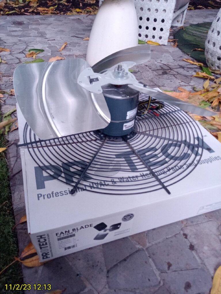 Repair (Condenser fanmotor and fan blade)